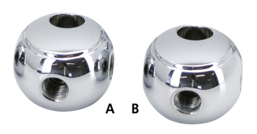 ROUND CUSTOM STYLE CHROME BRAKE LINE TEES